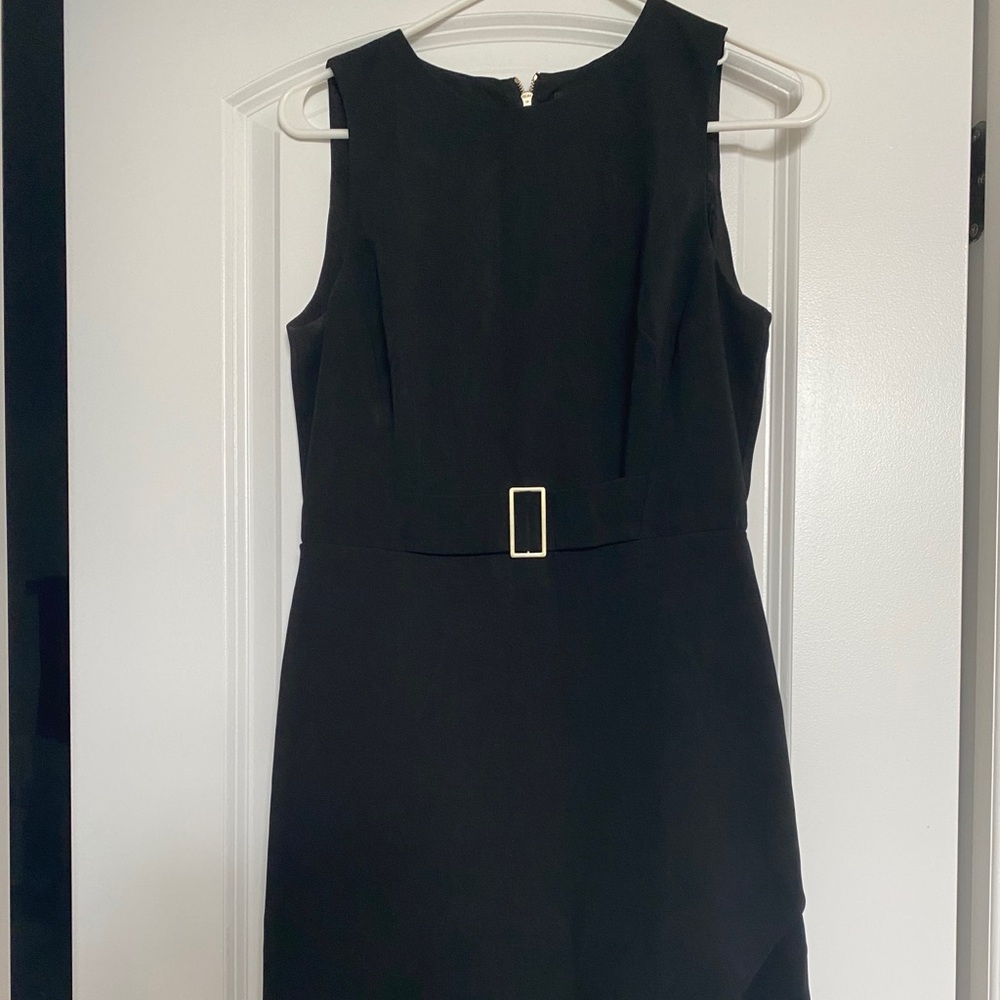 White House black market buckle accent dress